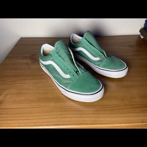 Green suede Vans women’s size 8